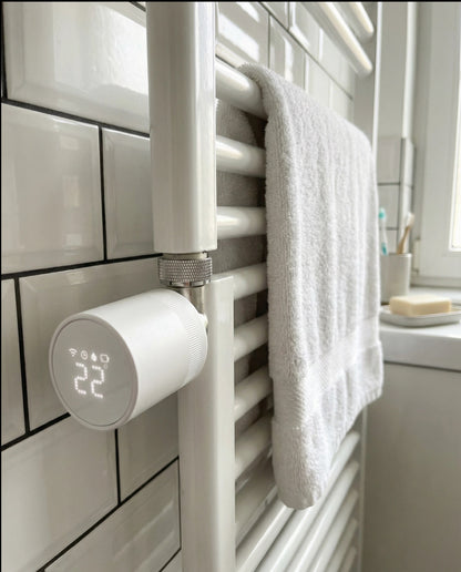 Heizvolt am Badezimmer-Handtuchheizkörper