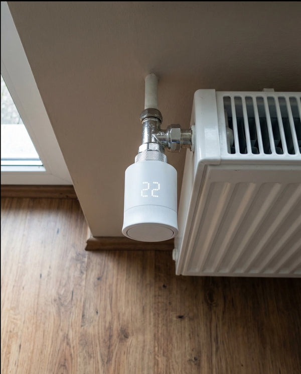 Heizvolt Smart-Thermostat am Heizkörper